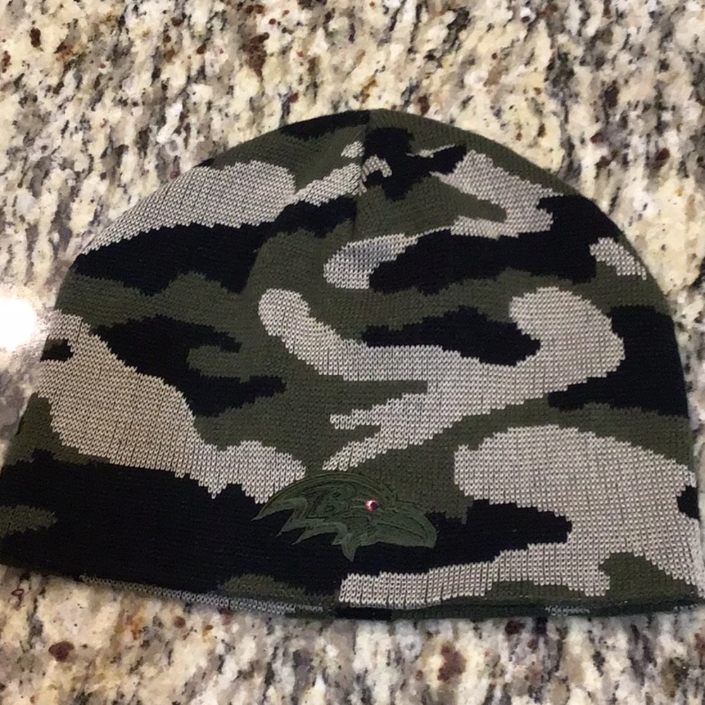 Baltimore Ravens camo ski beanie, 100% acrylic
